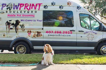 PawPrint Blvd Mobile Pet Grooming — photo from their website