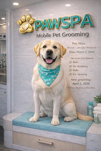 paw spa mobile pet grooming — photo from their website