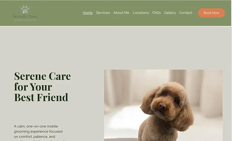 Serenity Paws Mobile Grooming — photo from their website