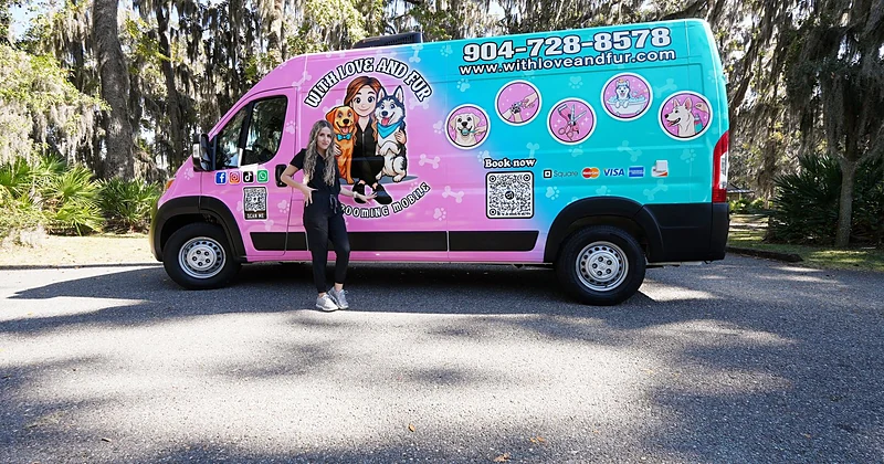 With Love and Fur Pet Grooming Mobile in Jacksonville — photo from their website