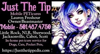 Just the Tip mobile PETicures — business logo from their website