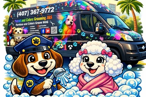 Pet Grooming Mobile (Patrol and colors grooming J&S) — business logo from their website